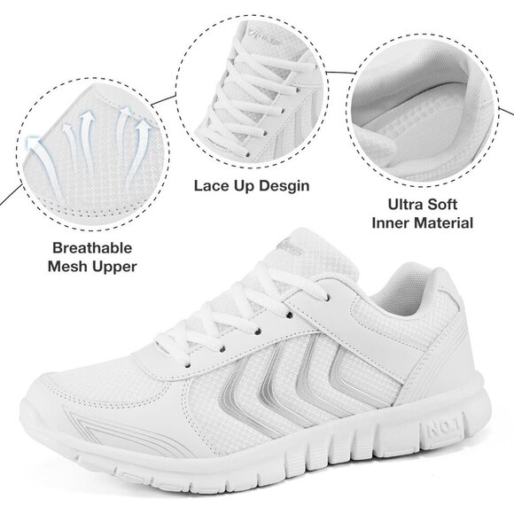 🆕 Women’s Breathable Mesh Running Sneakers Lightweight Comfortable Tennis Shoes - Picture 3 of 5